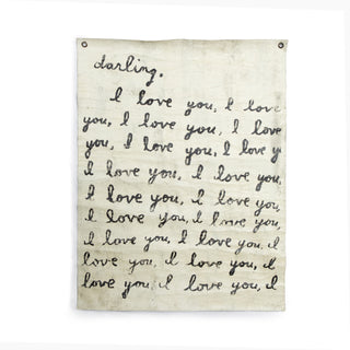 Letter For You Hand Painted Wall Hanging 36" x 48" (size will vary)