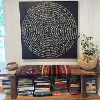 Cream Font - Darling, Here's A Short List Spiral Collection Art Print