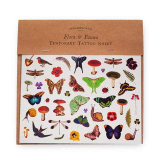 Flora and Fauna Temporary Tattoos - 6"x8" Sheet